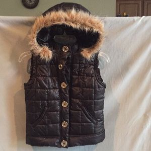 Justice Gorls Puffer Vest W/ Hood